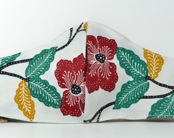 Colorful Batic – Batik face mask – 100 % cotton – from Indonesia – Unique Batik Design – handmade in Jakarta - washable - light weight 6 g