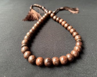Handmade Indonesian Hardwood Prayer Beads: Misbaha Tasbih