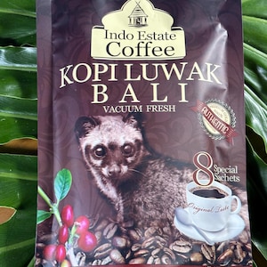 LUWAK coffee - Premium gold powder coffee - 8 x 6 g bags - Luwak coffee powder - 100 % original - natural - ready to use - 48 g net