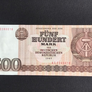 DDR - Deutsche Demokratische Republik - 500 Mark 1985 Stempelglanz UNC - Papiergeld - Vintage Banknote Alte Sammlung Papiergeld versandkostenfrei