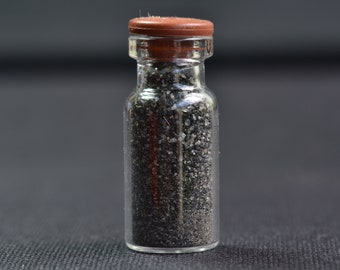 Volcanic Black Sand: Mount Bromo, Indonesia - Rare Sample (4g)