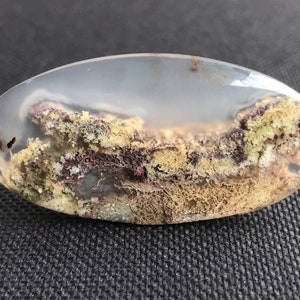 MOSS Agate Indonesia Cabochon scenic landscape Agate - Natural - hand made - amazing specimen - multiple colors - mirror polished - 9.3 g
