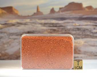Sahara Sand sample Egypt - from the Gilf Kebir Region in the Western Desert of Egypt - Wadi Hamra - sample box orange-red sand approx. 32 g