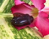 Handmade Blue Amber Bee Carving: Sumatra Insect Pendant