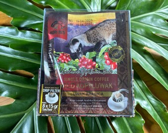Luwak Arabica Coffee Powder: Bali Wild Kintamani, 8x15g Bags - Etsy
