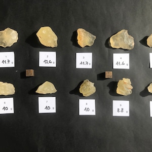 Libyan Desert Glass individual specimens - choose from the selection - Top GEM AAA quality absolutely translucent - 8.3 - 8.8 - 1 x 10 g