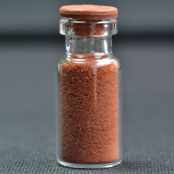 Sahara Sand sample Egypt - from the Gilf Kebir Region in the Western Desert of Egypt - Wadi Hamra - sample - dark red sand approx. 4.5 g