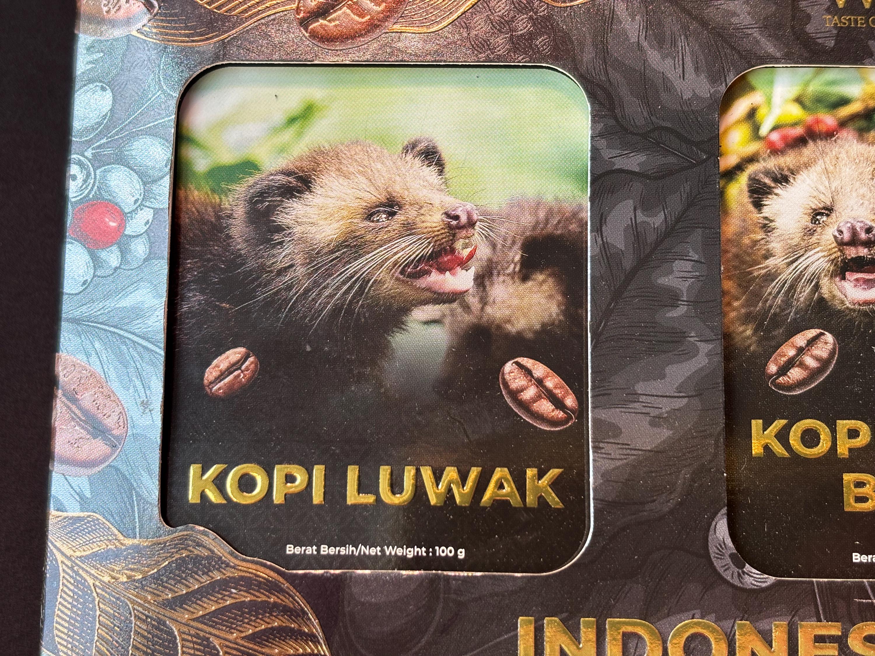 Wild Kopi Luwak Coffee Beans: Bali Indonesia, Medium Dark Roast