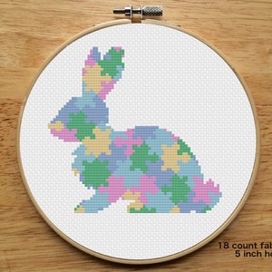 Puzzle Rabbit - Cross Stitch Pattern (Digital Download - PDF)