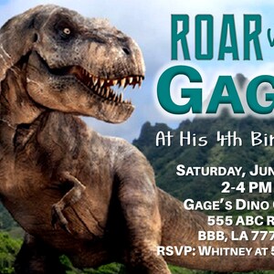Jurassic World Dinosaur Invitation