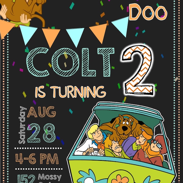 Scooby Doo Birthday Invitation