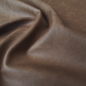 leatherette fabric by the meter | brown imitation leather | high-quality material for upholstery, bags, clothing & crafts