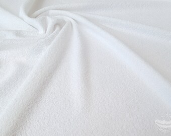 cotton terry cloth fabric by the meter | 360 g loop resistant | plain white | material for home textiles - towles, clothing -bathrobes