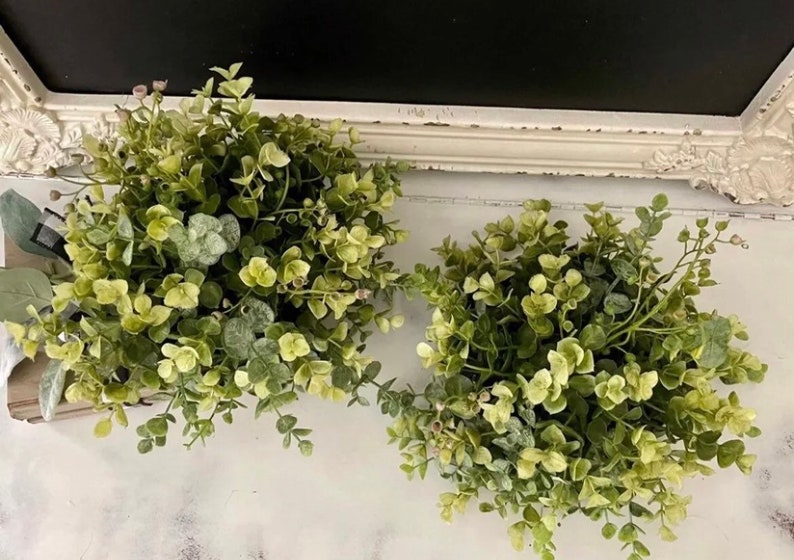 Faux Eucalyptus Greenery Spheres Floral Arrangements Floral Etsy