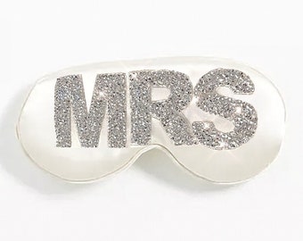 Schlafmasken MRS Strass Augenmaske. Braut Schlafmaske. Geschenk für Braut Schlafmaske. Junggesellinnenabschied Gastgeschenke Verlobung Geschenkideen Flitterwochen