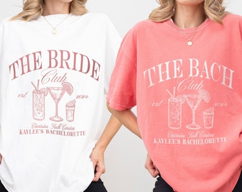 Bachelorette Party Shirts, The Bach Club Shirts, Custom Matching Bachelorette Shirts, Personalized Luxury Bachelorette, Social Club Cocktail