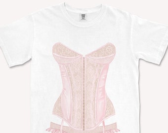 Lingerie Corset Graphic Tshirt. Bikini Shirt. Funny and Sassy Tshirt. Diamond of the Season Bridal Party Matching Shirts Comfort Colors