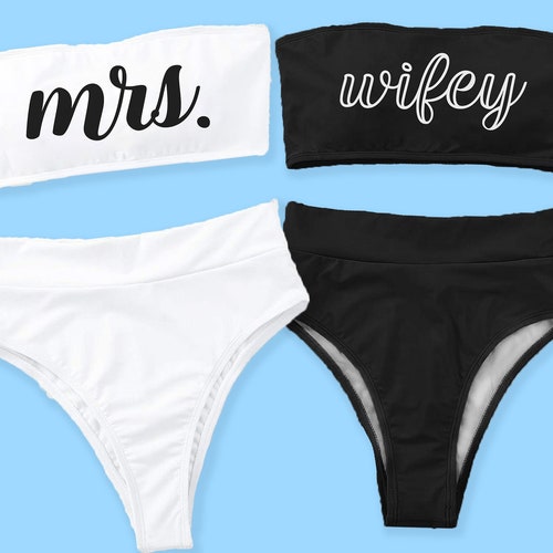 Bachelorette Swimsuits Bachelorette Tube Top Bikini. Mrs or Etsy