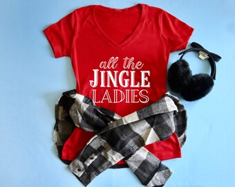 Holiday Tee, Holiday Shirt, Christmas Shirt, All The Jungle Ladies Shirt, Christmas Tee, Funny Christmas Tee, Happy Holidays Tee