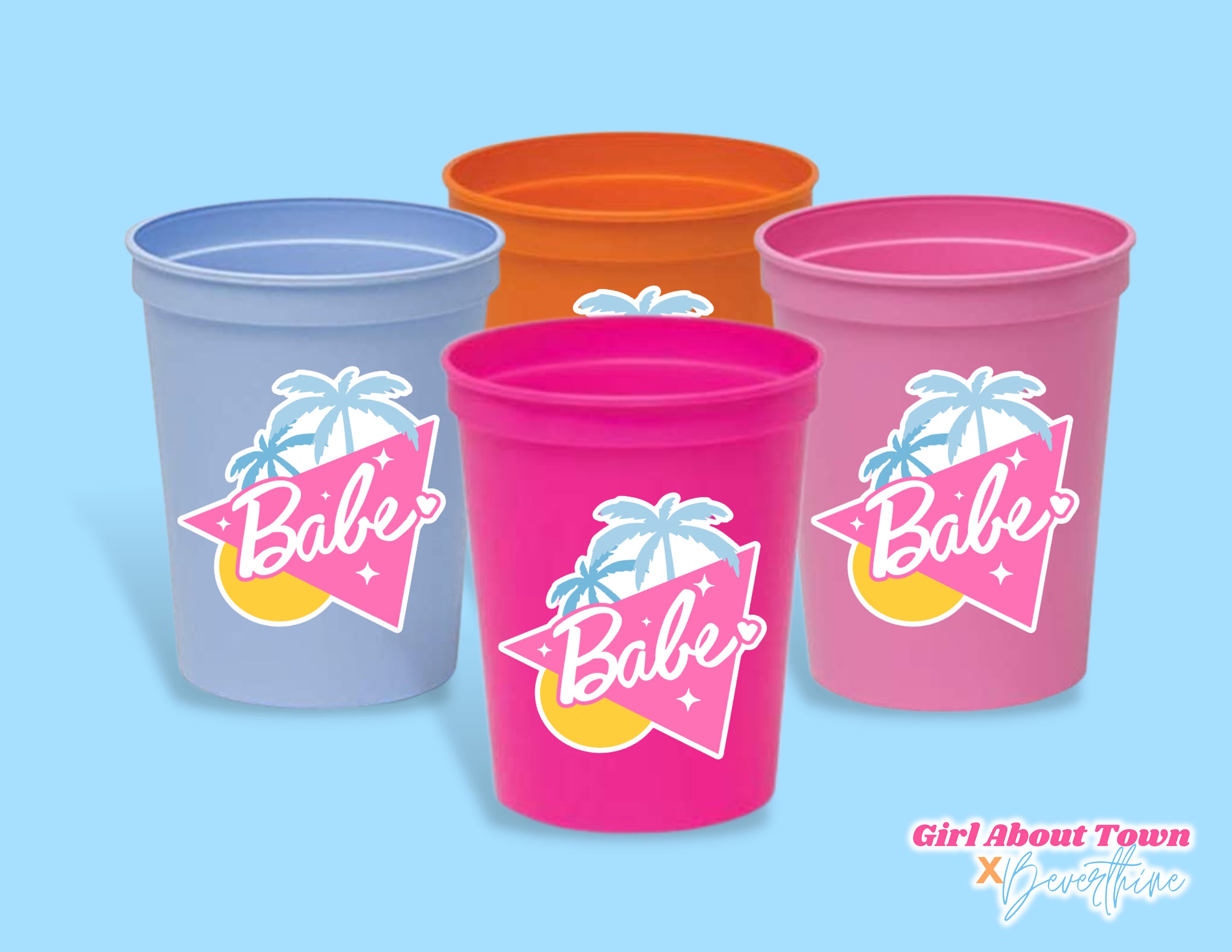 stadium cups barbie plastic cups