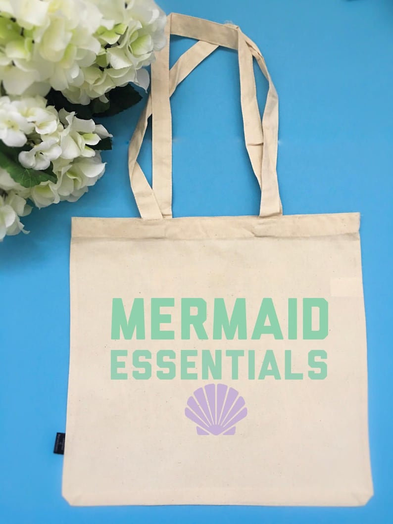 Mermaid Essentials Tote Bag Version 2 Beach Tote Bag Bride Tote Bag Gift for Bride Vacation Tote Bachelorette Party Tote Bag