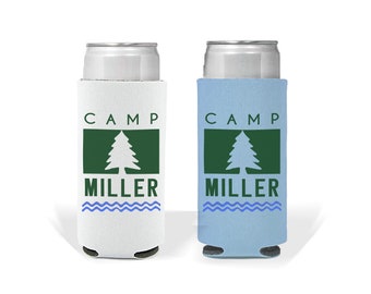 Bachelorette Slim Can Holder. Reusable Can Cooler. Customizable Camp Parent Trap Theme Bachelorette Party Add On Mountain Vibes Outdoorsy