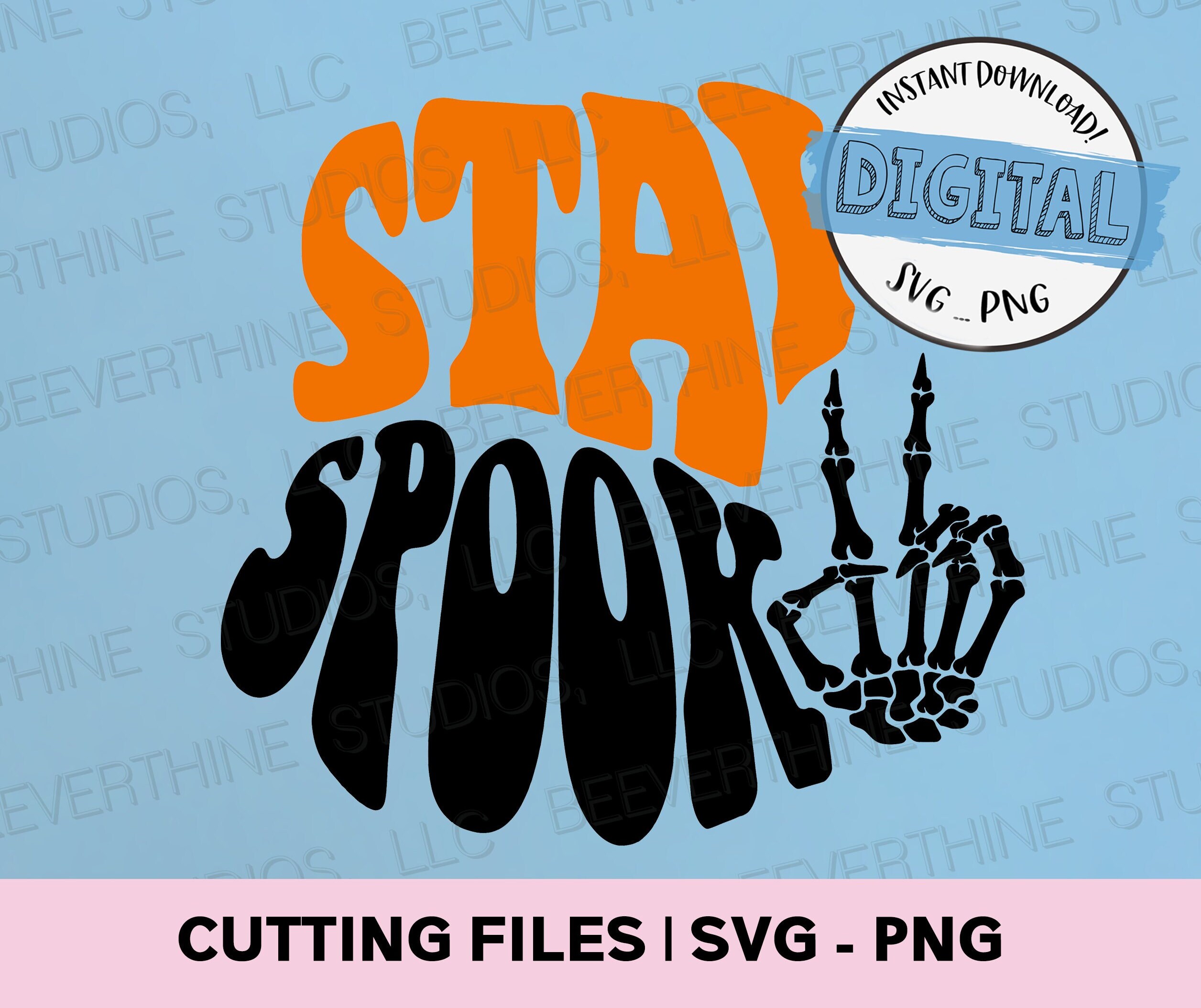 Digital Download Stay Spooky Retro Halloween Design SVG - Etsy