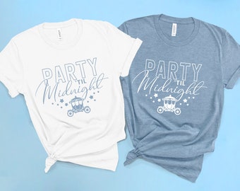 Bachelorette Party Shirts. Party Til Midnight Shirt. Happily Ever After I DO Crew Unisex Shirts Bachelorette Party Cinderella Bachelorette.