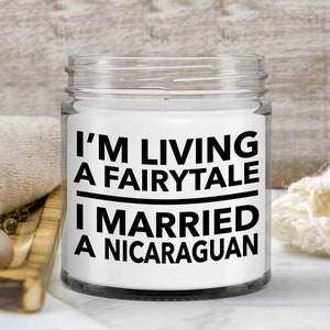 Nicaraguan candle - nicaraguan wife - nicaraguan husband - nicaraguan wedding gift - nicaragua candle - soy candle wax jar vanilla
