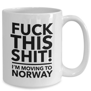 Moving to norway - relocating to norway gift - norway mug - co-worker relocation present - immigration to norway - moving away mug