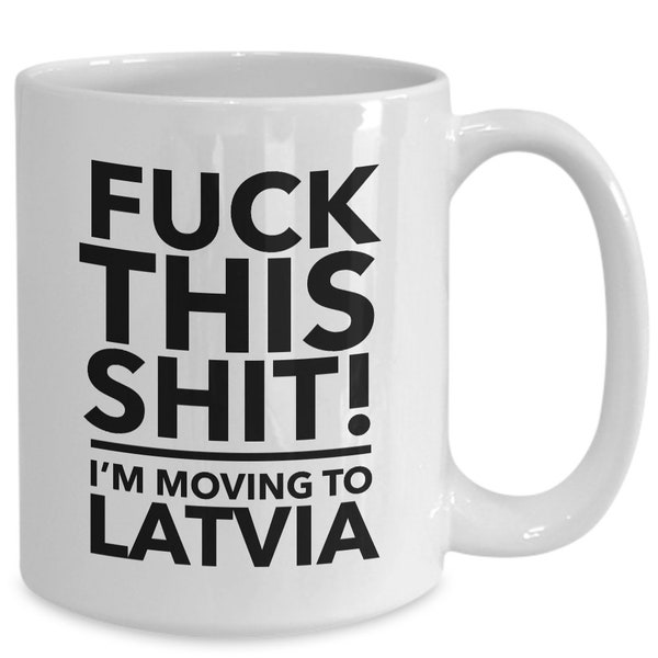 Moving to latvia - relocating to latvia gift - latvia mug - co-worker relocation present - immigration to latvia - moving away mug