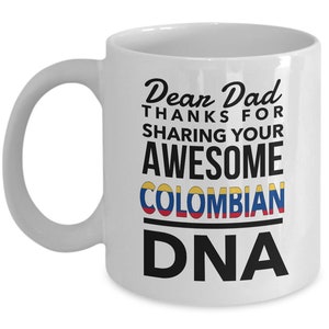 Fathers Colombian Mug - Dad awesome Colombian DNA - Fathers day gift