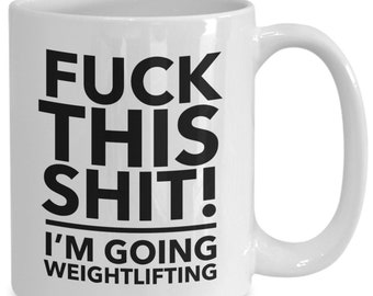 Taza de levantamiento de pesas - taza de entrenamiento de levantamiento de pesas - voy a taza de levantamiento de pesas - regalo de levantamiento de pesas