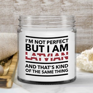 Latvian gifts - soy candle wax jar vanilla - latvian flag letters candle - latvia candle