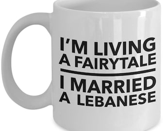 Lebanese mug - Lebanese wife - Lebanese husband - Lebanese wedding gift - Lebanon mug - Lebanese White (black letters) Mug - Lebanon Gift
