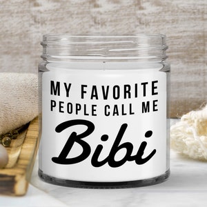 Bibi gift - bibi candle - soy wax vanilla - gift for bibi