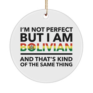 Bolivia gifts - bolivian christmas ornament - xmas ornament - bolivia ornament - bolivia flag letters