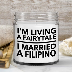 Filipino candle - filipino wife - filipino husband - filipino wedding gift - philippines candle - soy candle wax jar vanilla