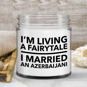 Azerbaijani candle - azerbaijani wife - azerbaijani husband - azerbaijani wedding gift - azerbaijan candle - soy candle wax jar vanilla