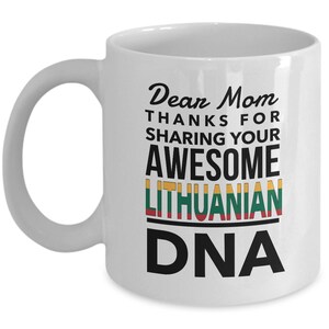 Mothers Lithuanian Mug - Mom awesome Lithuanian DNA - Mothers day gift