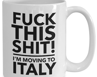 Moving to italy - relocating to italy gift - italy mug - co-worker relocation present - immigration to italy - moving away mug