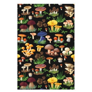 Mushroom Wrapping Paper - Cottagecore Wrapping paper - Mushroom Xmas Wrapping paper - Cottagegore gift wrapping paper image 4