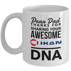 Fathers Cuban Mug - Dad awesome Cuban DNA - Fathers day gift