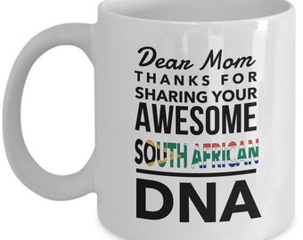 Mothers South African Mug - Mom awesome South African DNA - Mothers day gift