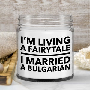 Bulgarian candle - bulgarian wife - bulgarian husband - bulgarian wedding gift - bulgaria candle - soy candle wax jar vanilla