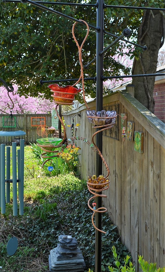 Custom Made Tiered Bird Feeder Using Upcycled Copper And Etsy