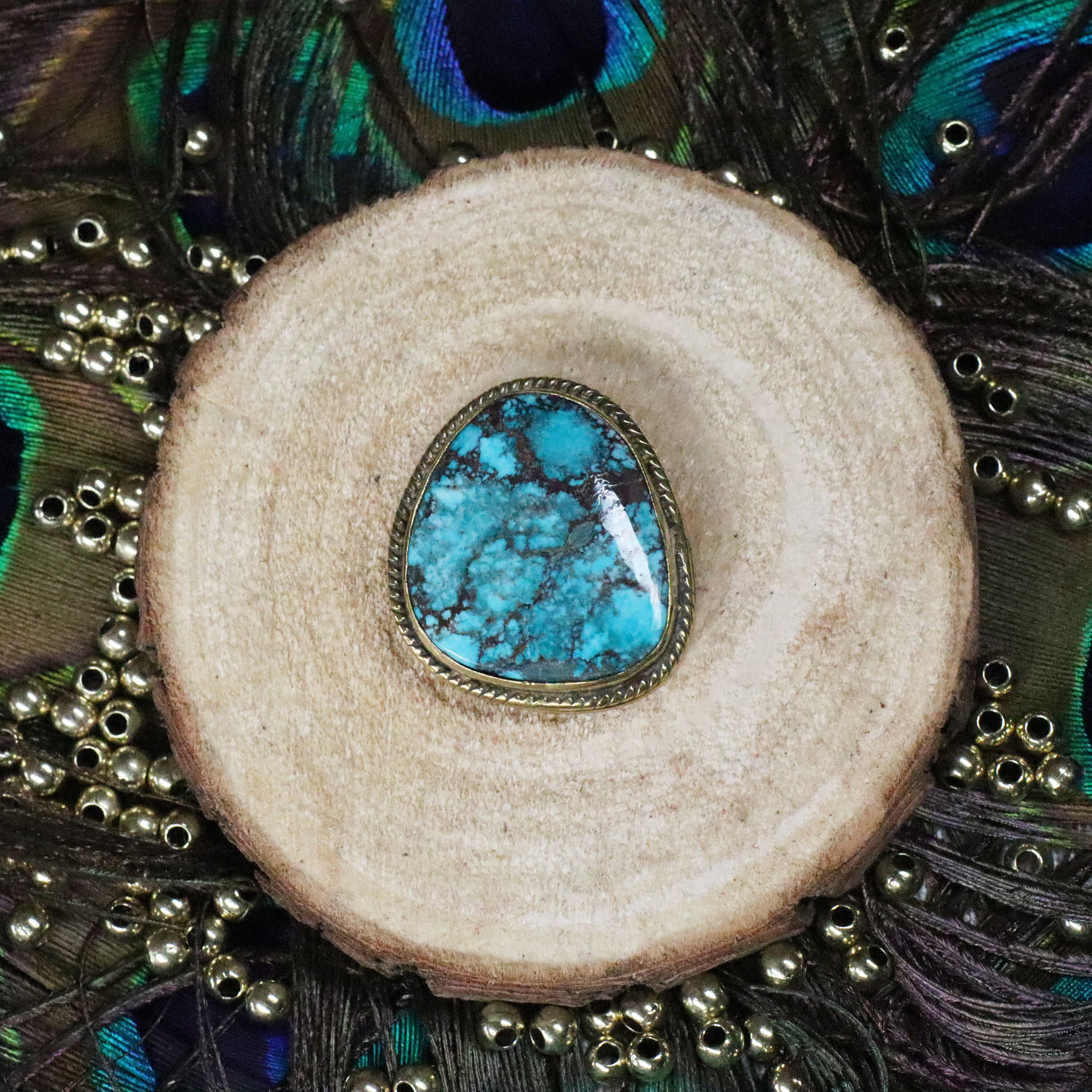 Rainuree Loose Natural Gemstone for Handmade Macrame Jewelry TURQUOISE Grooved Stone for Macrame Technique Slotted