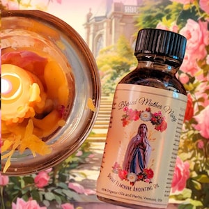 Blessed Mother Mary Essential Oil, Mother Mary Anointing Essential Oil Blend, Divine Feminine Ritual Oil