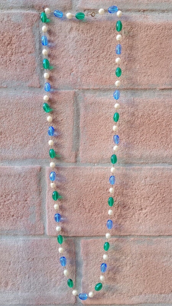 Collana vintage con perle colorate - image 1
