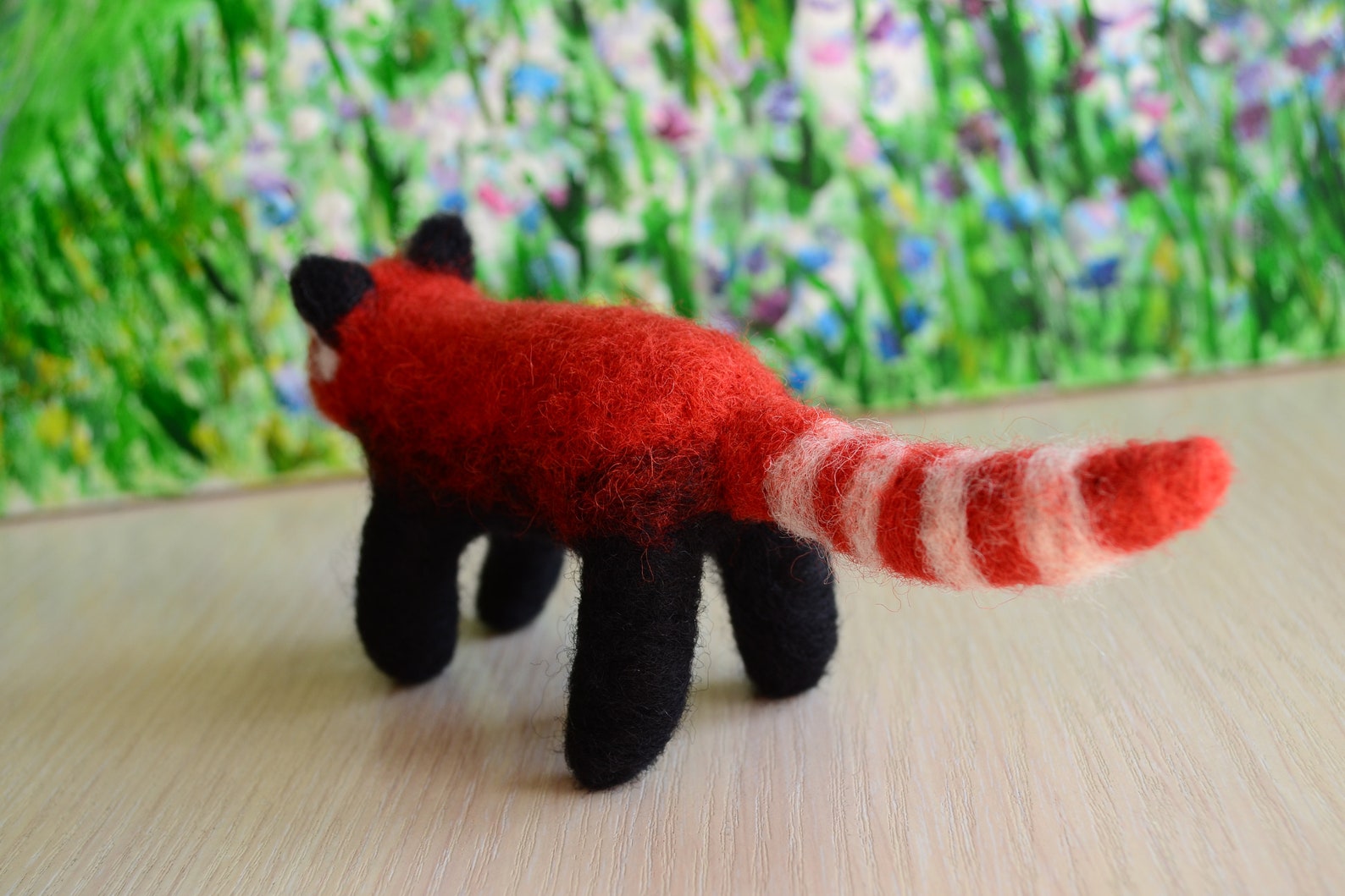 Red panda Felt animals Needle felted red panda figurine Wool Etsy